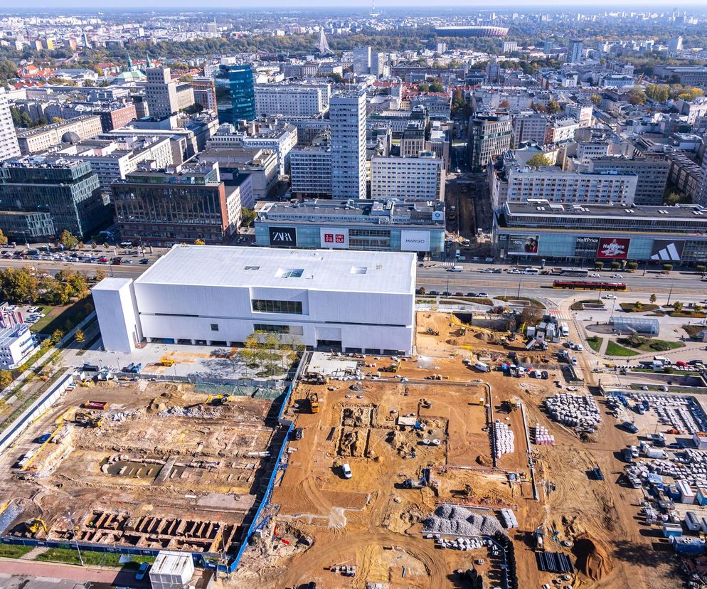 Budowa placu Centralnego w Warszawie