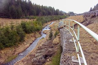 S1 Laliki - z nasypu zjechał mur oporowy