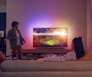 Philips TV. Odświeżanie 120 Hz, Ambilight i tryb flagi