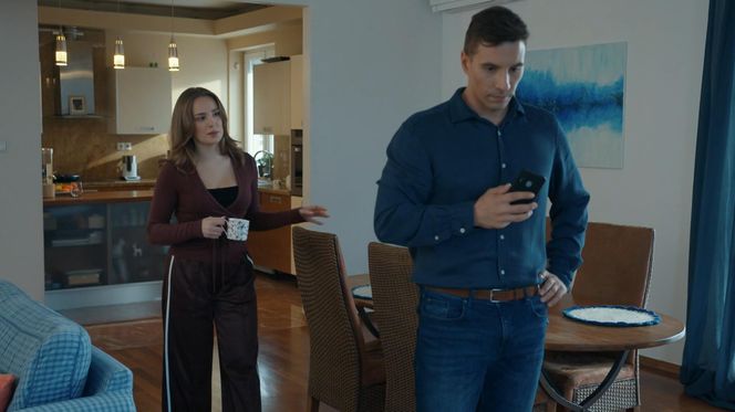 Barwy szczęścia odc. 3193. Oliwka (Wiktoria Gąsiewska), Tomasz Kępski (Jakub Sokołowski)