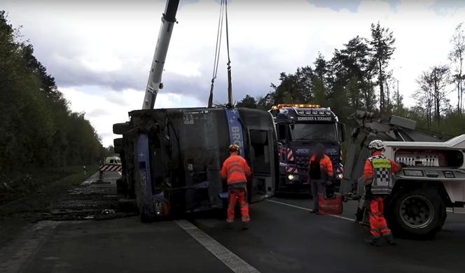 Wypadek autokaru w Niemczech