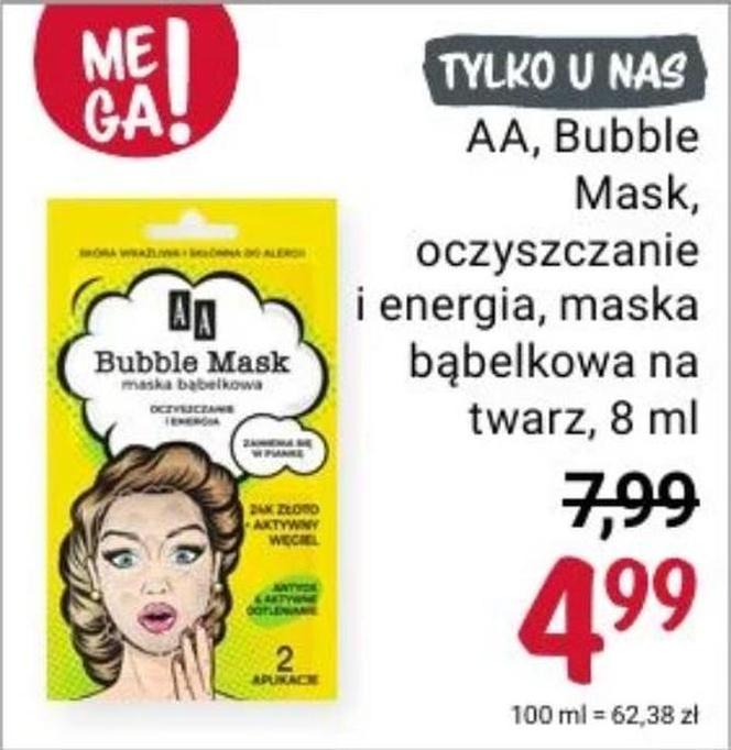 Maseczka bąbelkowa od AA