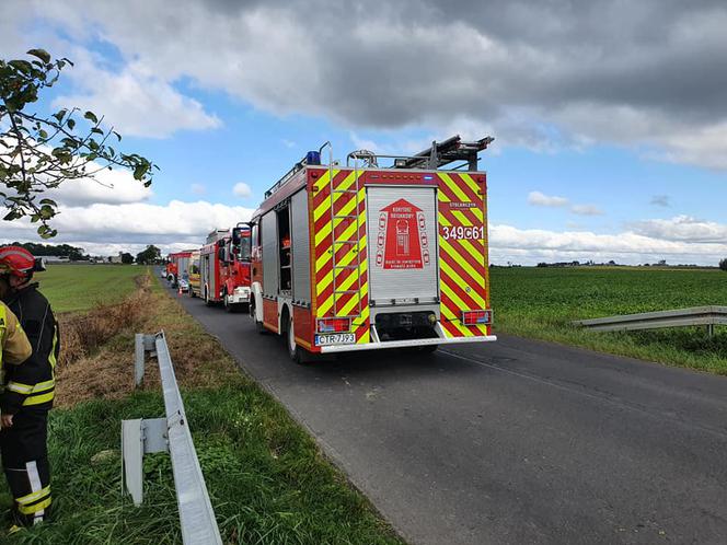 Autobus wypadł z drogi! Fatalny wypadek w Wytrębowicach [ZDJĘCIA]
