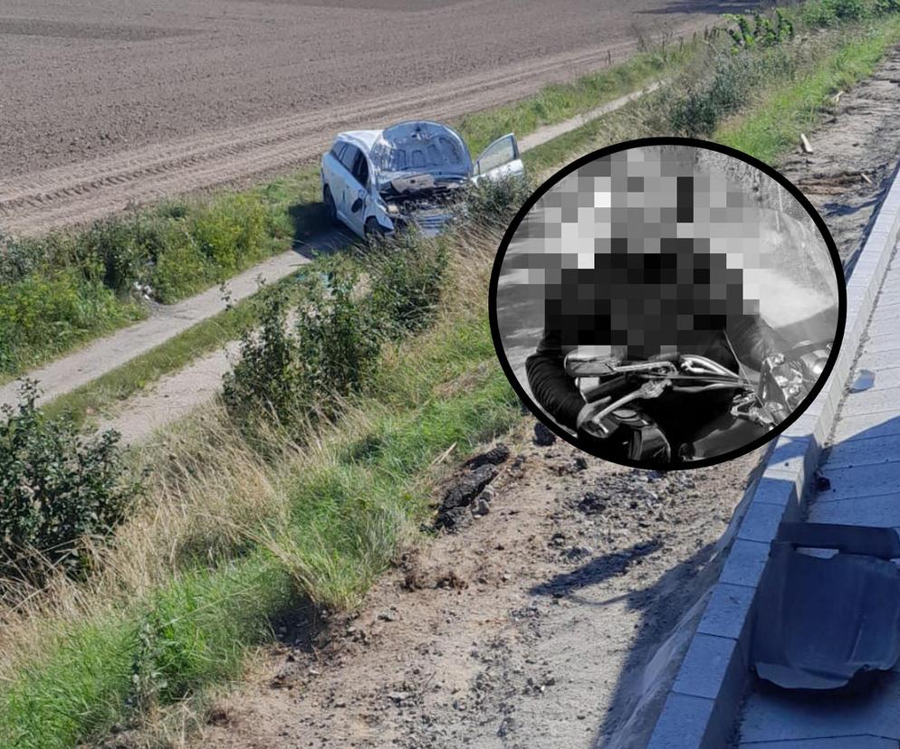 43-letni Rafał zginął na motorze pod kołami Toyoty