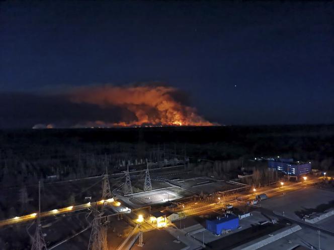 Pożar lasów wokół Czarnobyla