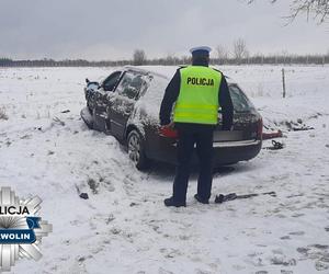 Kierująca hondą 49-latka zmarła w szpitalu.  Tragiczny wypadek w  Godziszu!
