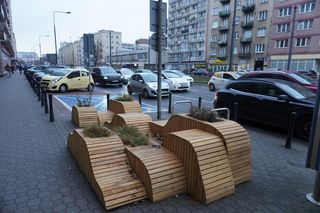 Parklety przy ulicy Puławskiej