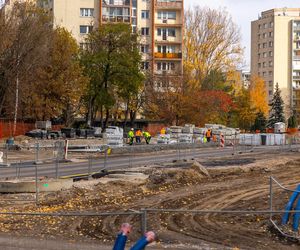 Budowa tramwaju na Stegny w Warszawie