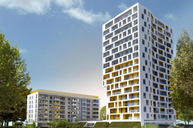 Dwa nowe budynki mieszkaniowe, w kolejnym etapie (A) budowy Osiedla Innova – Apartamenty Innova