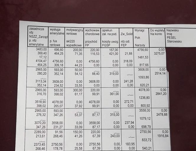 Ujawniamy autentyczną listę płac w szkole