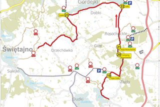 Rajd Polski 2017, odcinek specjalny Świętajno SS 4/8 - MAPA