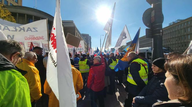 Protest kolejarzy Warszawa 15.10.2025