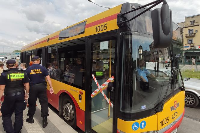 Kontrola maseczek w autobusach Straż Miejska Kielce