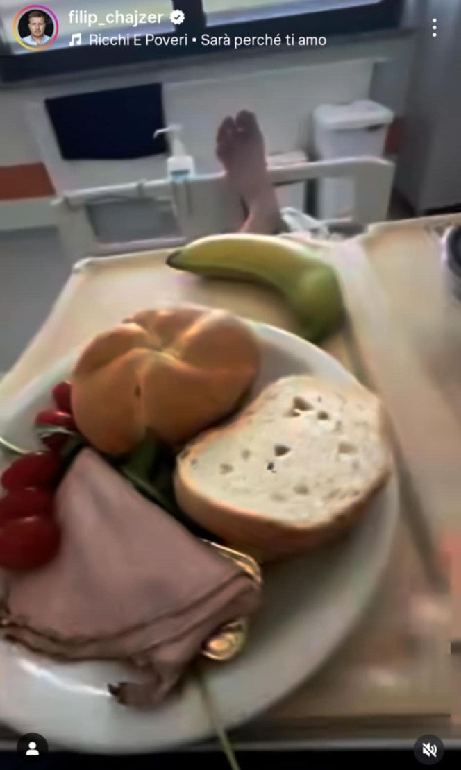 Filip Chajzer pokazał szpitalne jedzenie