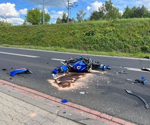 Tragedia na drodze pod Częstochową. Nie żyje motocyklista