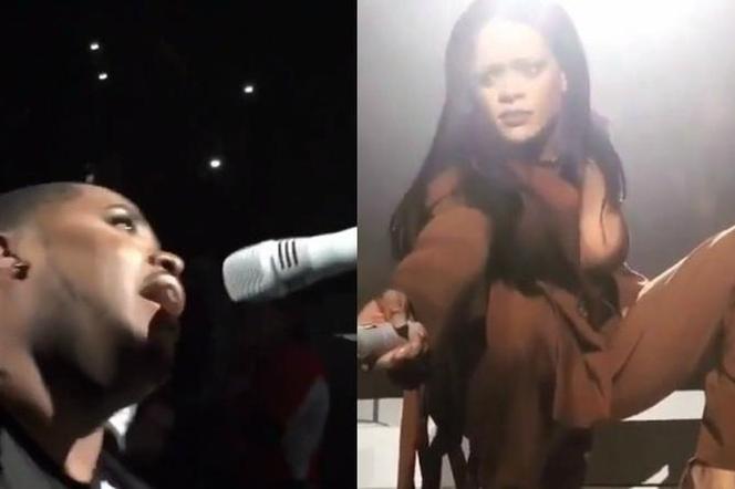Rihanna podstawiła mikrofon fanowi - ANTi World Tour 2016