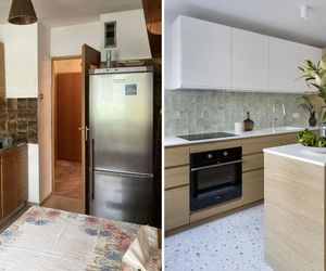 113-m metrowe mieszkanie w drewnie i pastelach. W salonie kredens po babci