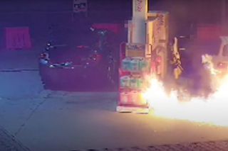 Rozlał benzynę i podpalił. Szokujące sceny na wrocławskiej stacji paliw