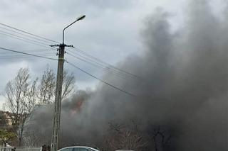 Pożar starego domu w Uszwi