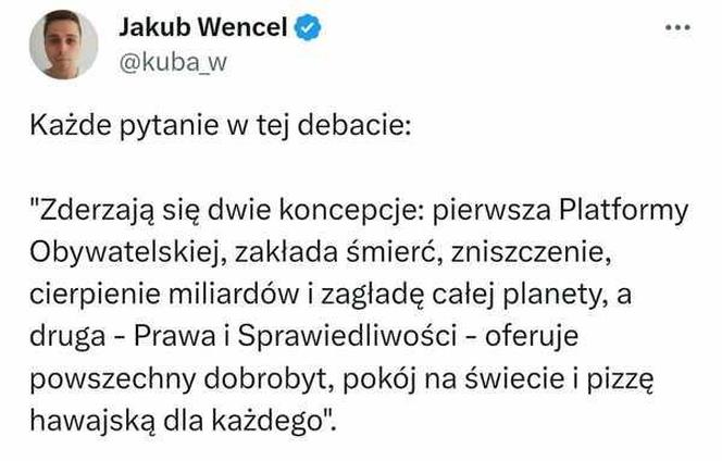 Memy z debaty wyborczej 2023