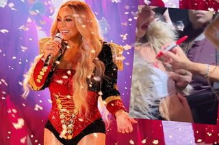 Mariah Carey podpisała się na piersi Rihanny! Riri chwaliła się tym do mikrofonu [WIDEO]