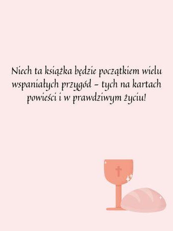 Dedykacja na komunię do książki