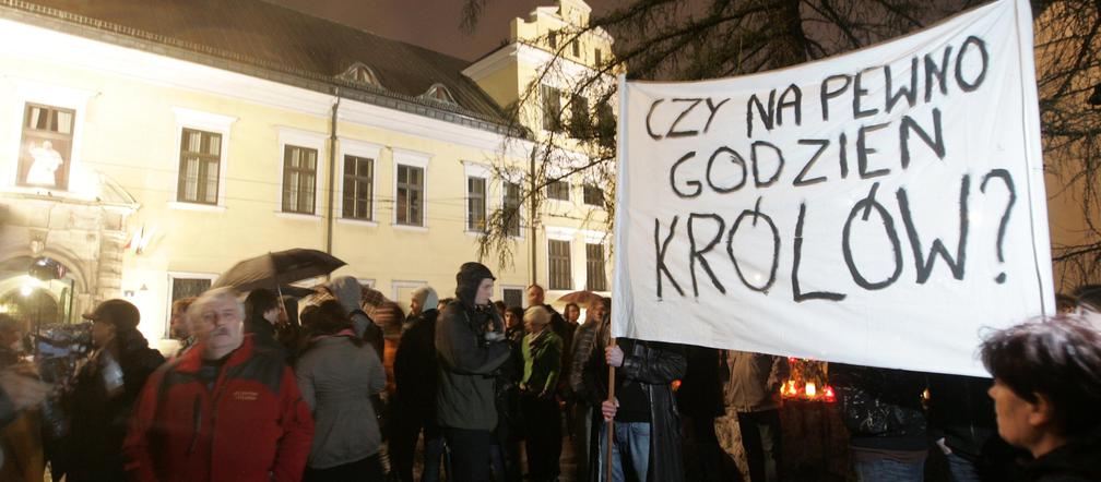 Protest w Krakowie