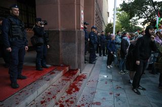 Manifestacja przed siedzibą MSZ w Warszawie (2.10.2025)