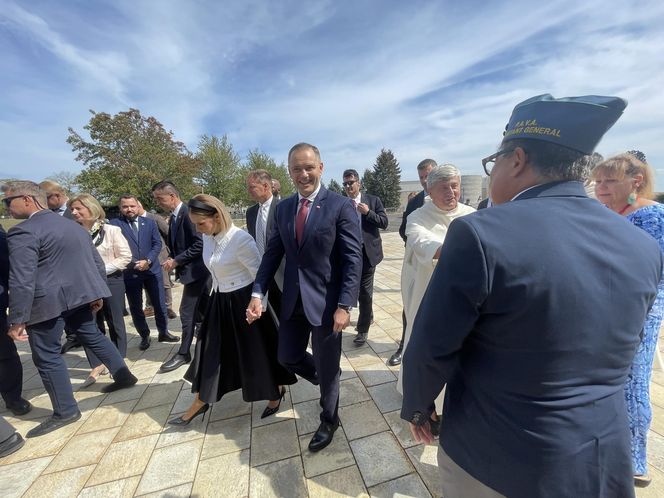 Karol Nawrocki z małżonką w USA. Tak przyjęto ich w Doleystown