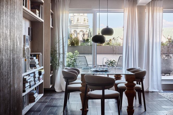 Apartament z widokiem na Warszawę - projekt Joanny Kulczyńskiej