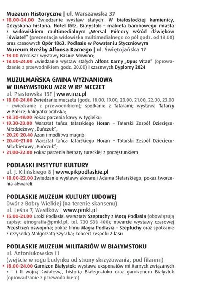 Noc Muzeów 2024 w Białymstoku. Sprawdź ogrom niesamowitych kulturalnych atrakcji [PROGRAM]