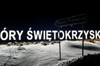 Napis Góry Świętokrzyskie w gminie Górno koło Kielc