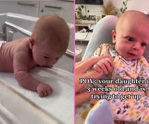 Noworodek zaczął raczkować zaraz po urodzeniu. Zszokowani rodzice chwycili za kamerę