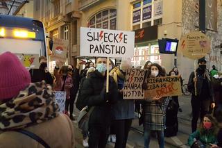 Protest na ul. Gdańskiej w Bydgoszczy