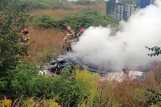 Wypadek w Łaziskach. Kierowca spłonął żywcem w BMW