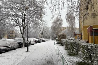Kwietniowe opady śniegu w Lublinie