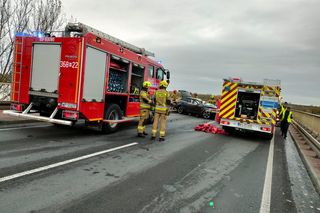 Wyszogród: Tragiczny wypadek na moście. Audi zmiażdżone przez Scanię. Kierowca nie miał szans