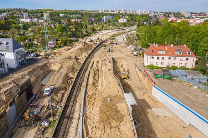 Budowa węzła Łękno - maj 2020