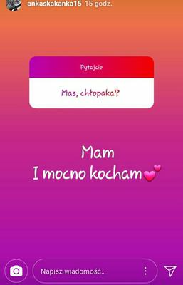 Anna Adamus - Zuzia z serialu Barwy szczęścia na Instagramie o chłopaku