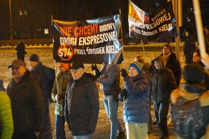 Protest kielczan przeciw budowie S74