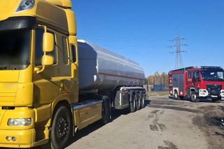 Nieszczelna cysterna przewoziła benzynę z Litwy na Ukrainę