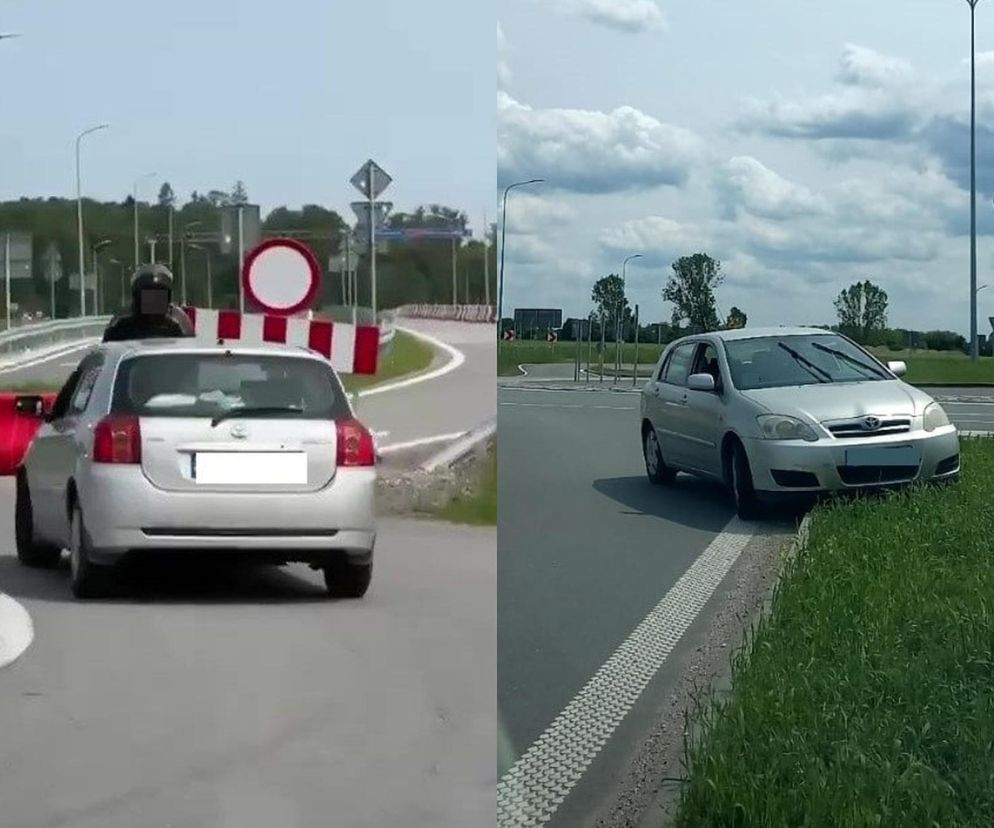Motocyklista próbował zatrzymać pijanego kierowcę. Ten ruszył autem i wciągnął go na maskę