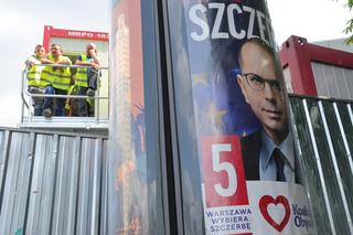 Plakaty wyborcze przed wyborami do Parlamentu Europejskiego 2024