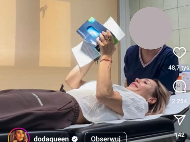 Doda na łóżku w szpitalu