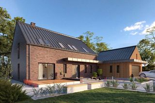 Domy z elewacjami z cegły