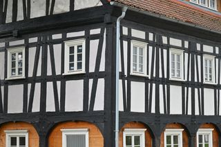 Bogatynia - domy przysłupowe