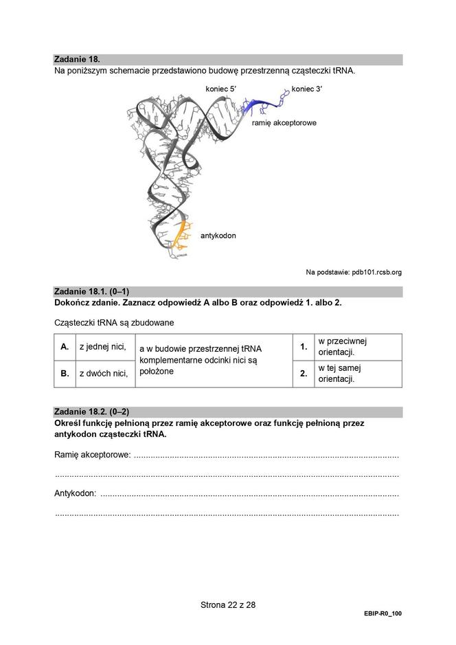 Biologia arkusze MATURA 2024 rozszerzenie FORMUŁA 2015