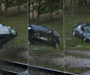 Lubelskie: Auto przekoziołkowało kilka razy! Kierowca był kompletnie pijany