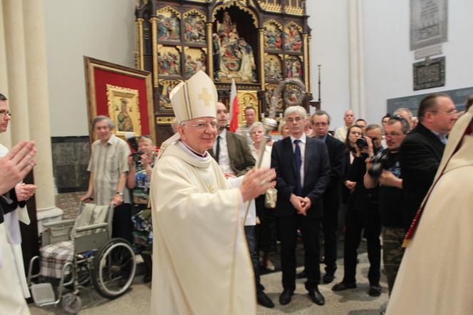 Pomnik smoleński w Łodzi: abp Marek Jędraszewski i Jarosław Kaczyński