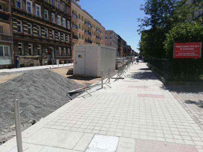 Przebudowa ulic w centrum Szczecina - czerwiec 2020